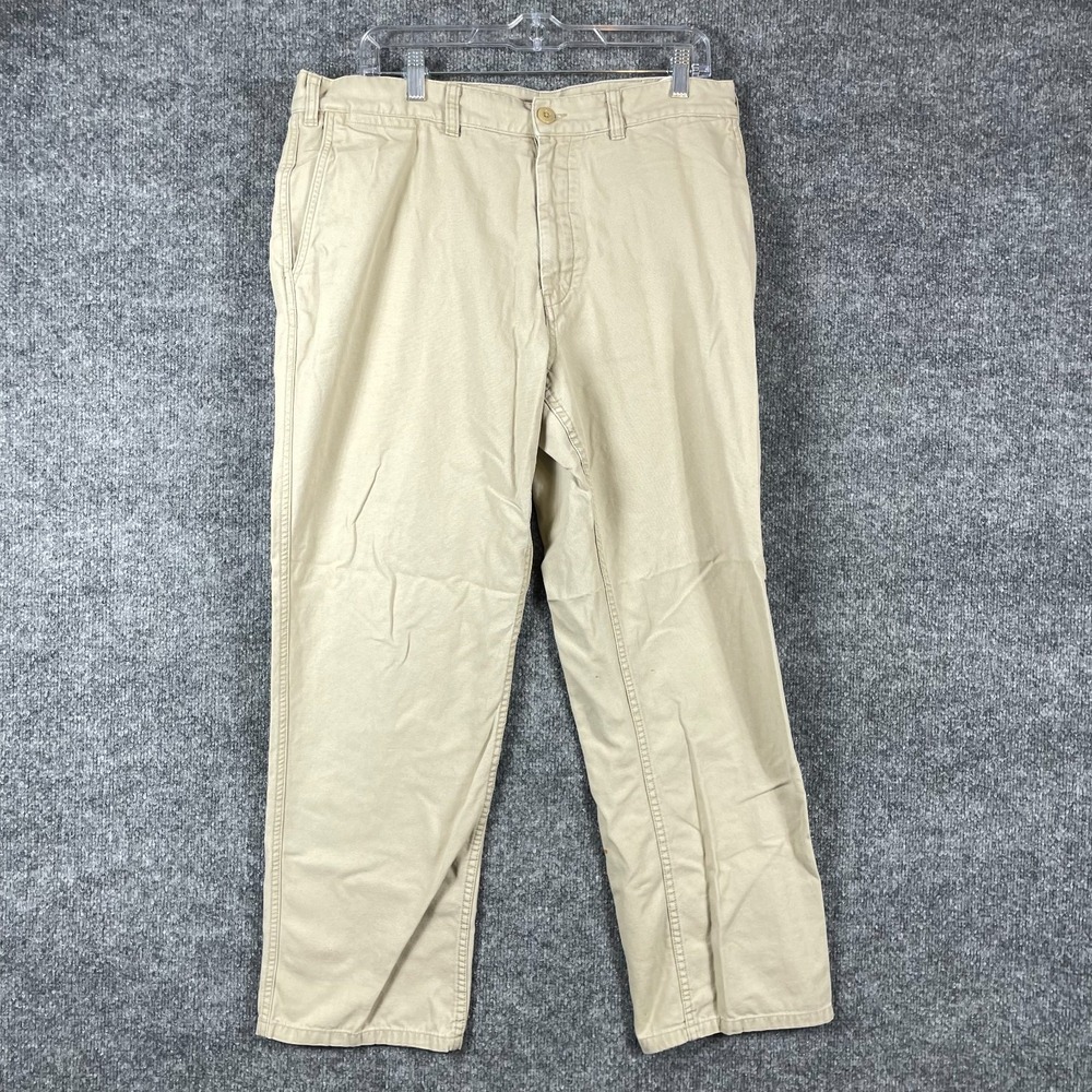 Patagonia Pants Mens 36x28 Beige Flat Front Chino Canvas Organic Cotton Outdoors